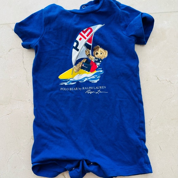 Ralph Lauren Other - Polo bear by Ralph lauren one piece blue size 9 month